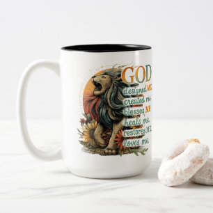 Caneca De Café Em Dois Tons Deus Me Projetou...
