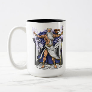 Caneca De Café Em Dois Tons Deus Zeus grego