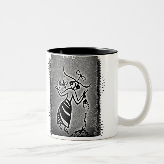 Caneca De Café Em Dois Tons Deusa da abelha de Minoan (Direita)