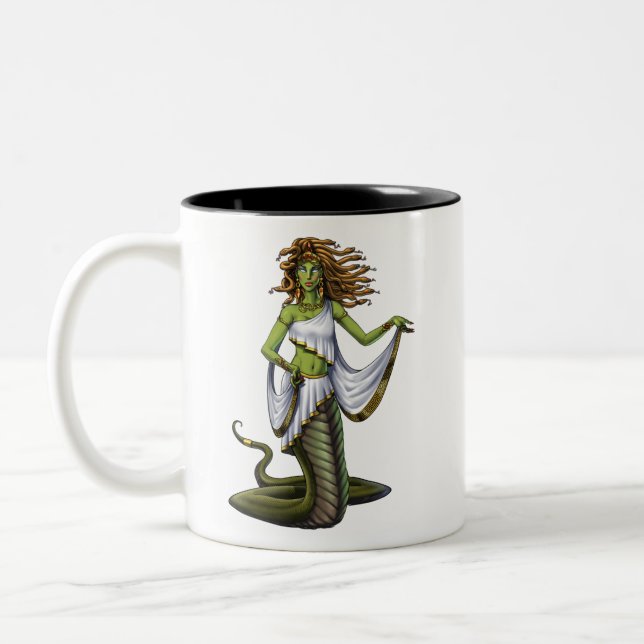 Caneca De Café Em Dois Tons Deusa de mitologia grega Medusa (Esquerda)