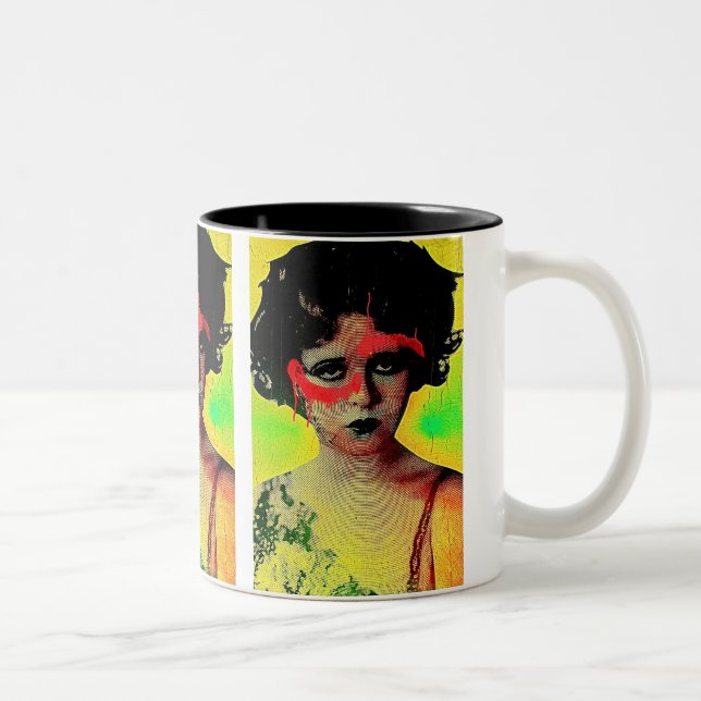 Caneca De Café Em Dois Tons Deusa dos grafites (Direita)