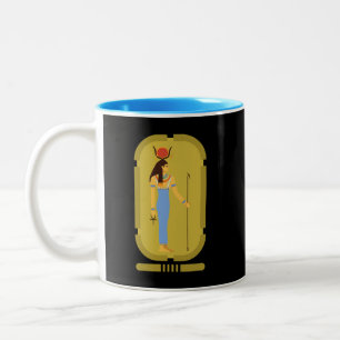 Caneca De Café Em Dois Tons Deusa Egípcia Hathor