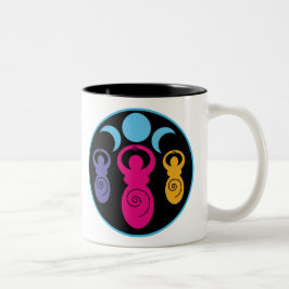 Caneca De Café Em Dois Tons Deusa Espiral Tripla