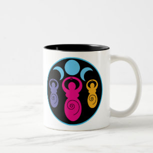 Caneca De Café Em Dois Tons Deusa Espiral Tripla