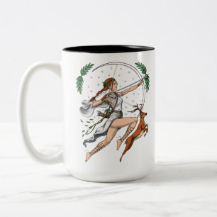Caneca De Café Em Dois Tons Deusa Grega Artemis
