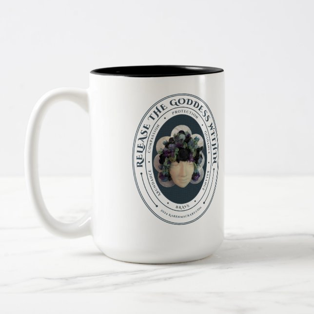 Caneca De Café Em Dois Tons Deusa Mug (Esquerda)