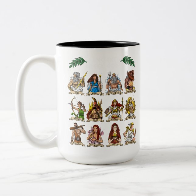 Caneca De Café Em Dois Tons Deuses gregos antigos (Esquerda)