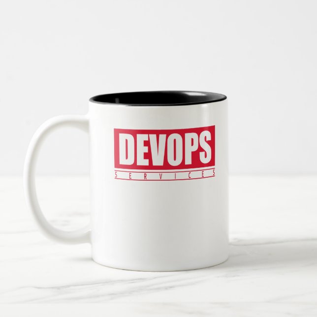 Caneca De Café Em Dois Tons Devops marvelous (Esquerda)