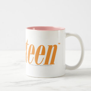 Caneca De Café Em Dois Tons Dezessete Logotipo-Alaranjados