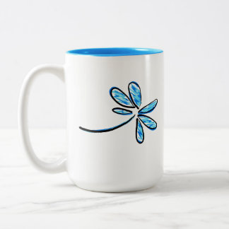 Caneca De Café Em Dois Tons dia azul