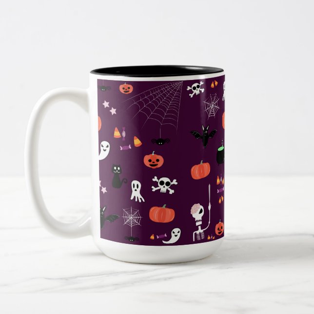 Caneca De Café Em Dois Tons Dia das Bruxas (Esquerda)