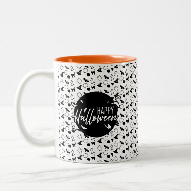 Caneca De Café Em Dois Tons Dia das Bruxas (Esquerda)