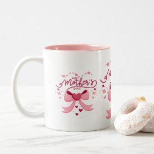 CANECA DE CAFÉ EM DOIS TONS DIA DAS MÃES DESIGN MODERNO