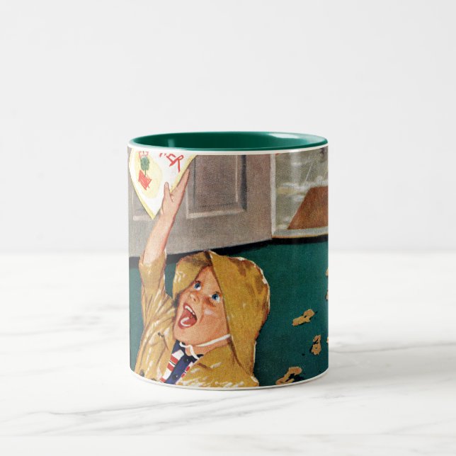 Caneca De Café Em Dois Tons Dia das mães feliz (Centro)