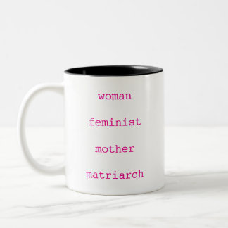 Caneca De Café Em Dois Tons Dia das Mães Feminista Tipo de Máquina de Escrever