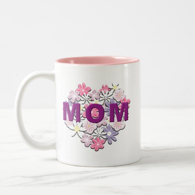 Caneca De Café Em Dois Tons Dia das Mães para Mãe, Mamãe (Esquerda)