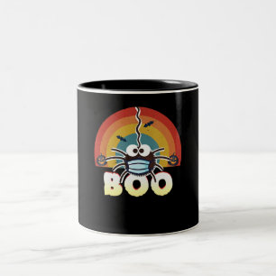 Caneca De Café Em Dois Tons Dia de as Bruxas engraçado Costume Spider Vestind