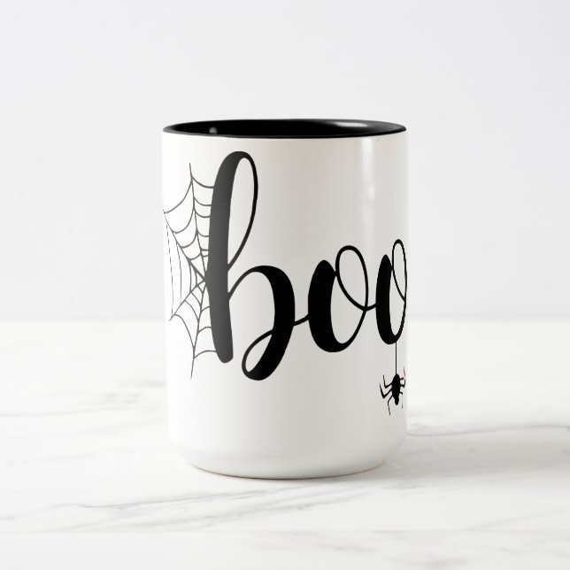 Caneca De Café Em Dois Tons Dia de as Bruxas engraçado Halloween Boo (Centro)