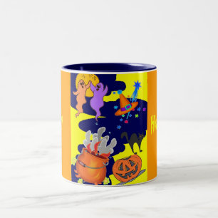 Caneca De Café Em Dois Tons Dia de as Bruxas engraçado Party Mug