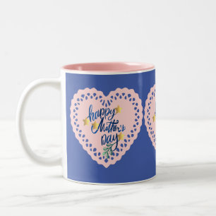 Caneca De Café Em Dois Tons dia de as mães