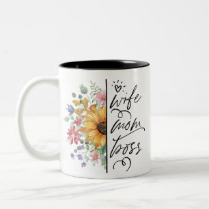 Caneca De Café Em Dois Tons Dia de as mães