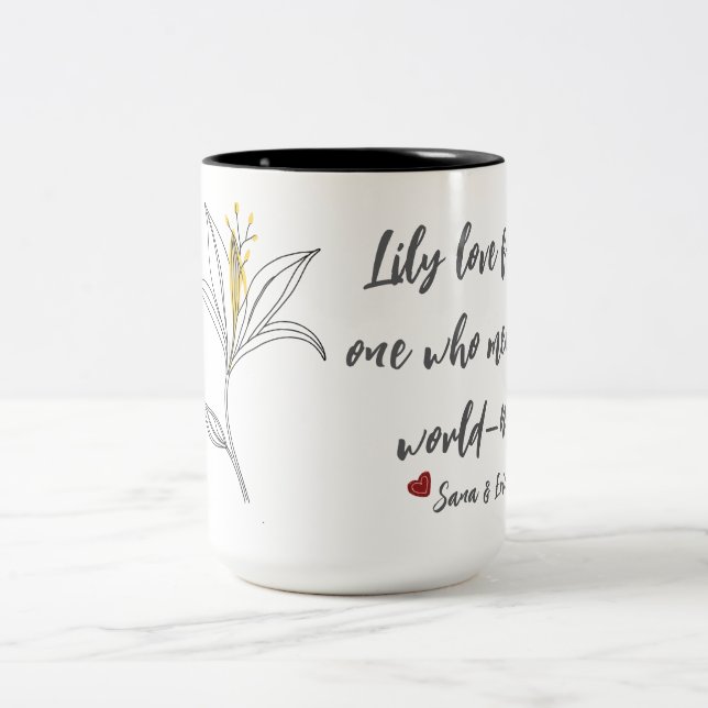 Caneca De Café Em Dois Tons Dia de as mães amarelo (Centro)