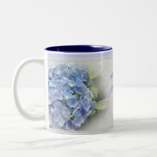 Caneca De Café Em Dois Tons Dia de as mães azul hydrangeas Mug