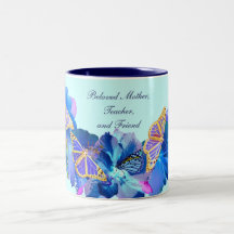 Dia de as mães azul tropical Mug