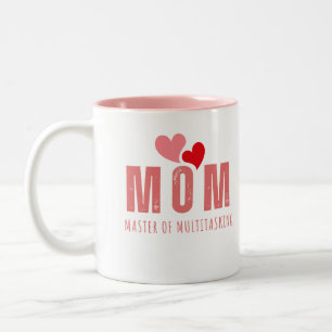 Caneca De Café Em Dois Tons Dia de as mães Bonito e Coração