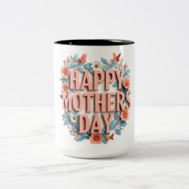 Caneca De Café Em Dois Tons Dia de as mães de café