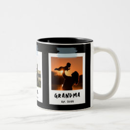 Caneca De Café Em Dois Tons Dia de as mães de Estilo de Instantâneo Personaliz