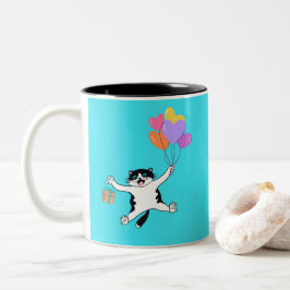 Caneca De Café Em Dois Tons Dia de as mães Dotado Melhor Gato Mãe Já Personali