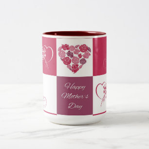 Caneca De Café Em Dois Tons Dia de as mães Feliz
