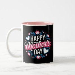 Caneca De Café Em Dois Tons Dia de as mães Feliz