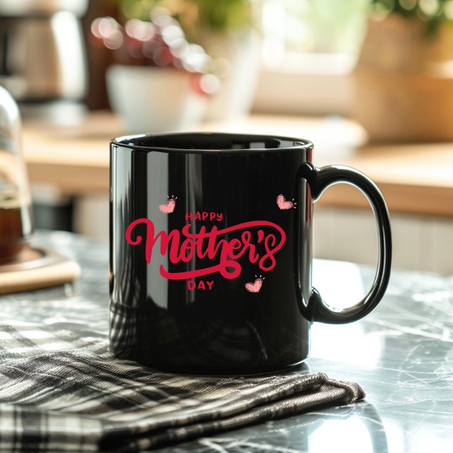 Caneca De Café Em Dois Tons Dia de as mães Feliz Coffee Mug (Criador carregado)