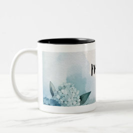 Caneca De Café Em Dois Tons Dia de as mães Hydrangea
