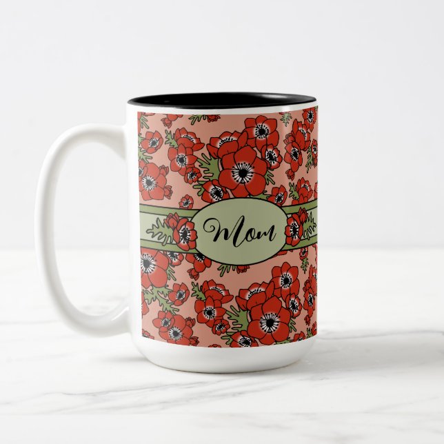 Caneca De Café Em Dois Tons Dia de as mães Personalizado (Esquerda)