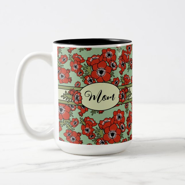 Caneca De Café Em Dois Tons Dia de as mães Personalizado (Esquerda)