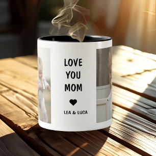 Caneca De Café Em Dois Tons Dia de as mães Personalizado Te Ama Mãe