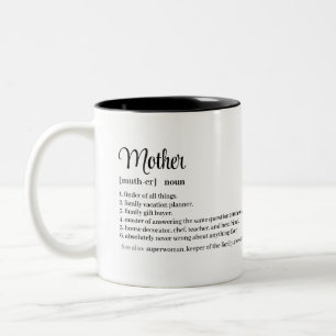 Caneca De Café Em Dois Tons Dia de as mães Presente Personalizado Mug de Defin