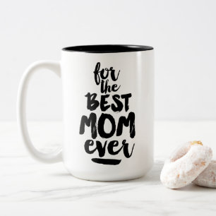 Caneca De Café Em Dois Tons Dia de as mães Preto E Branco Para A Melhor Mãe 