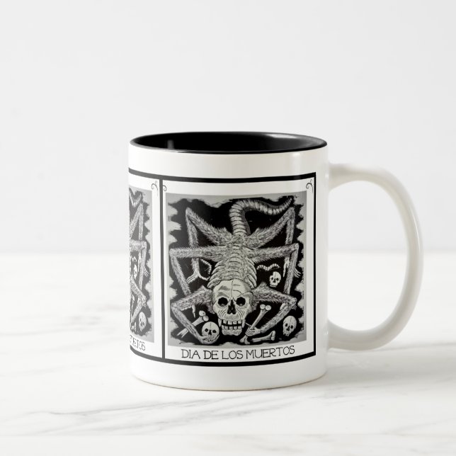 Caneca De Café Em Dois Tons Dia De Los Muertos Mug (Direita)