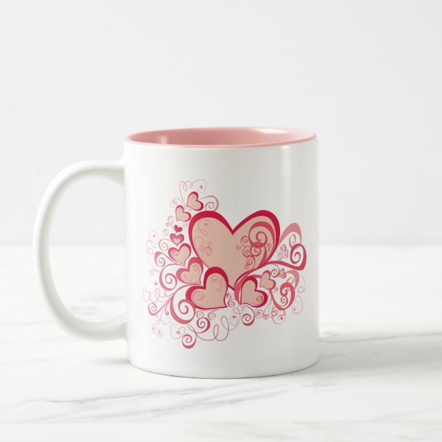 Caneca De Café Em Dois Tons Dia de os namorados (Esquerda)