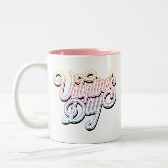 Caneca De Café Em Dois Tons Dia de os namorados Café Mug (Esquerda)