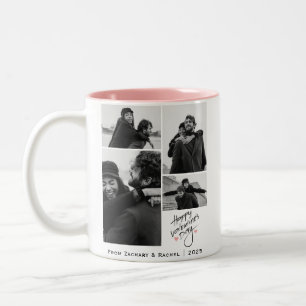 Caneca De Café Em Dois Tons Dia de os namorados de Tipografia Romântica casal