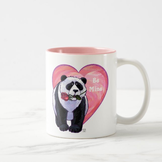 Caneca De Café Em Dois Tons Dia de os namorados do Urso Panda (Direita)