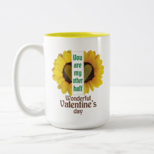 Caneca De Café Em Dois Tons Dia de os namorados maravilhoso