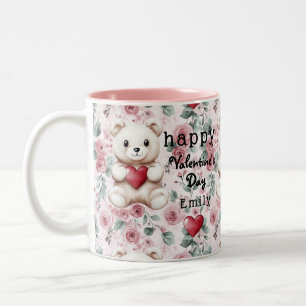 Caneca De Café Em Dois Tons Dia de os namorados personalizado Urso de película