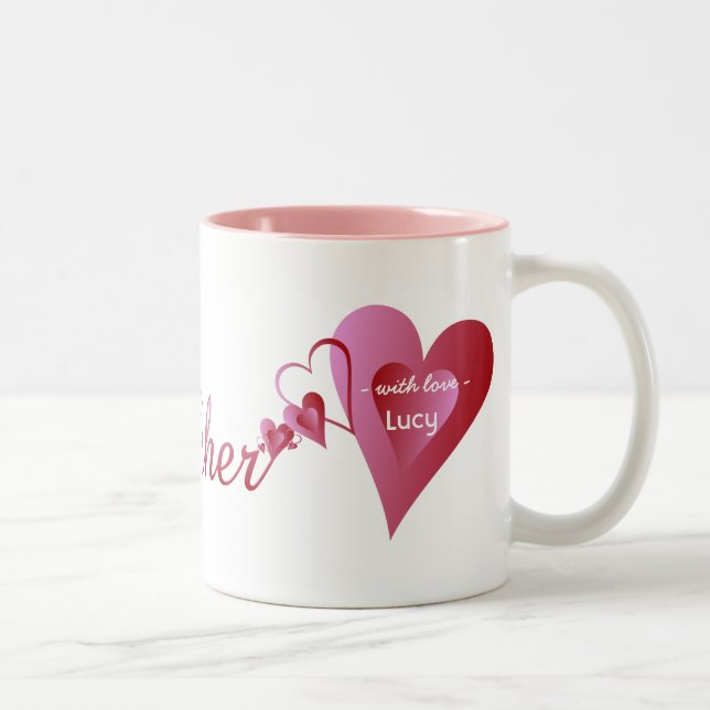 Caneca De Café Em Dois Tons Dia de os namorados Professor Mug (Direita)