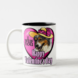 Caneca De Café Em Dois Tons Dia de os namorados Shepherd australiano